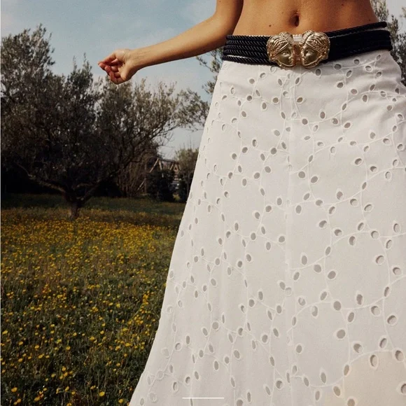 Zara embroidered cape skirt white - Picture 3 of 15